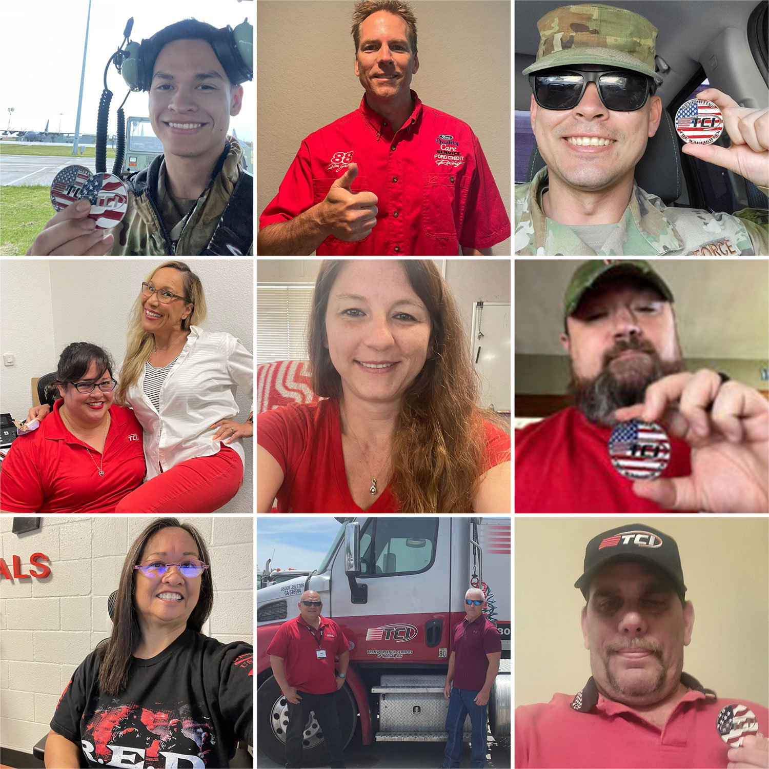 Grid of TCI Veteran employees