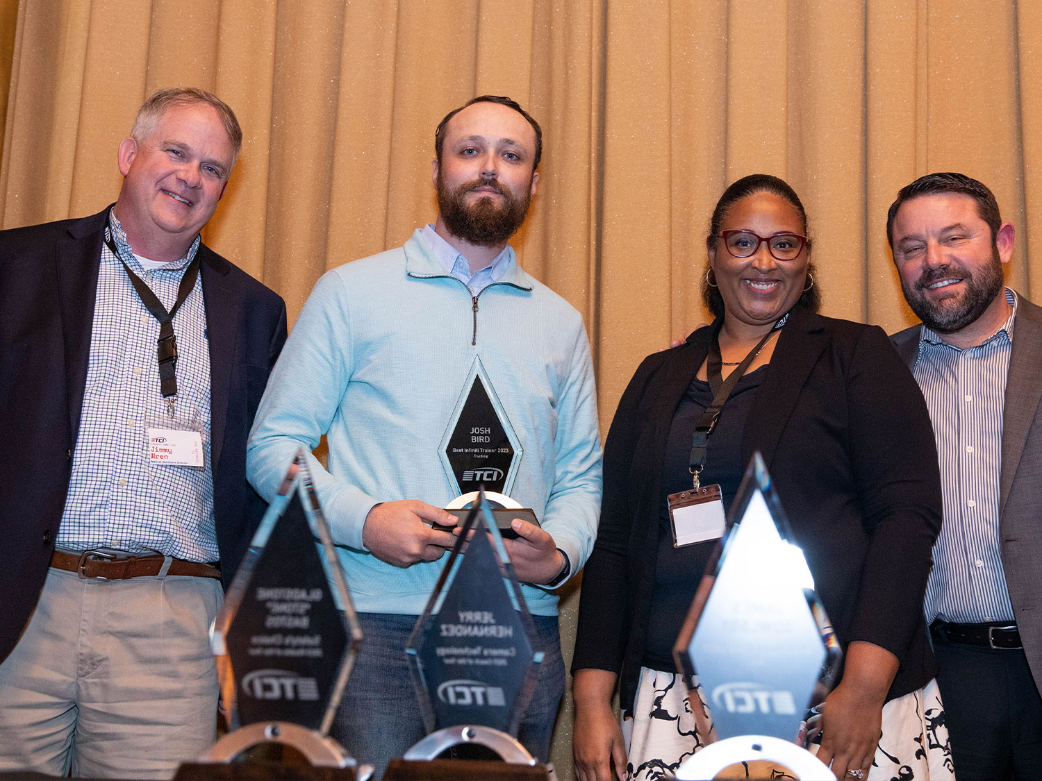 Group of Team TCI with Trainee receiving award