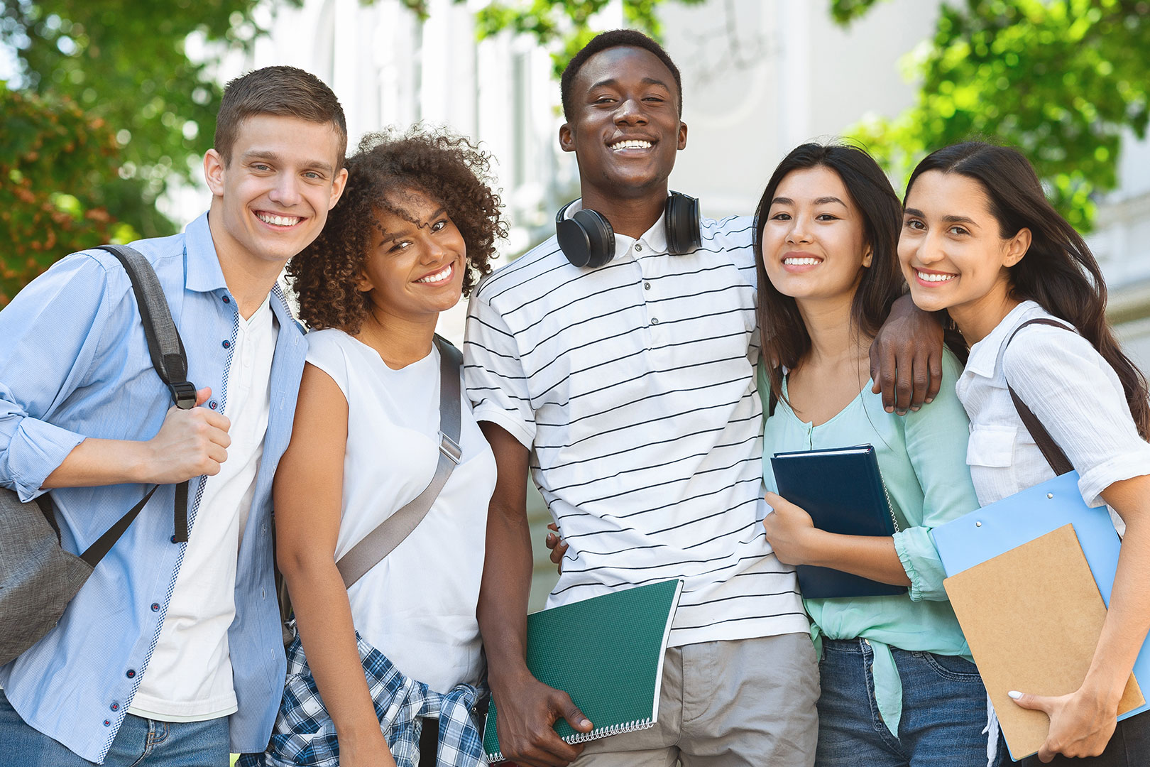 Group of college kids